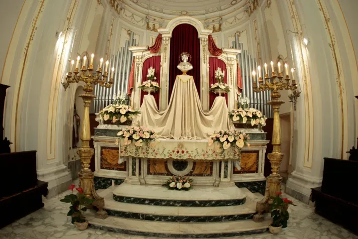 La Chiesa Madre di Santo Stefano Quisquina durante la festa di Santa Rosalia