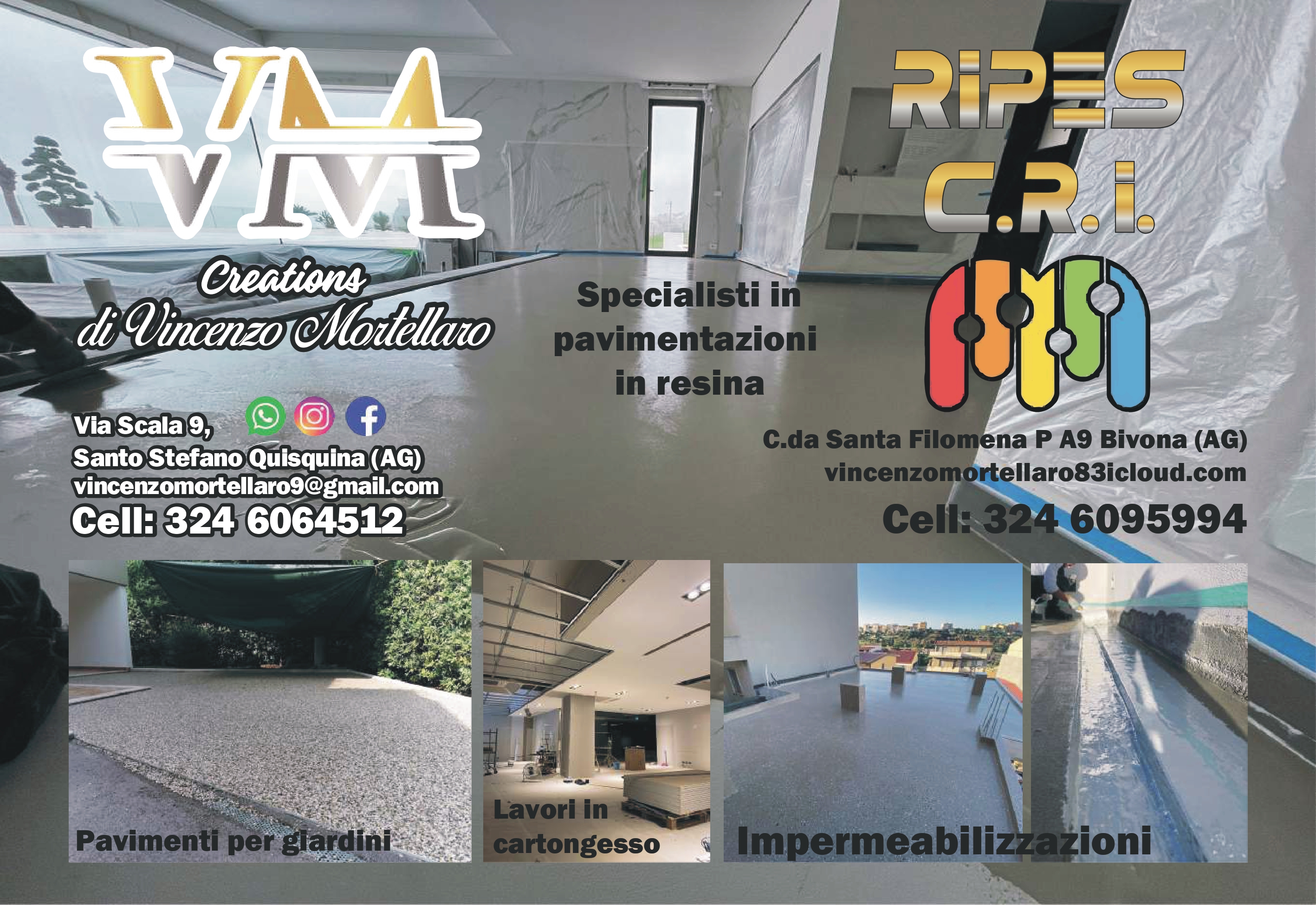 Logo VM Creations – Pavimentazioni (Vincenzo Mortellaro)