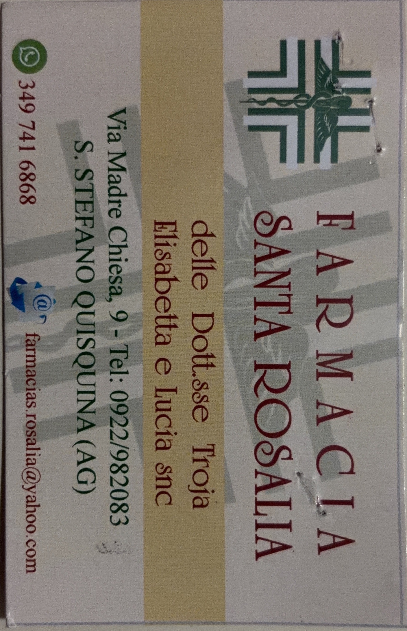 Logo Farmacia Santa Rosalia – Dott.sse Troja