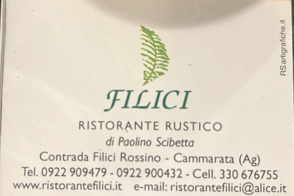 Logo Ristorante Rustico Filici – Scibetta Paolino