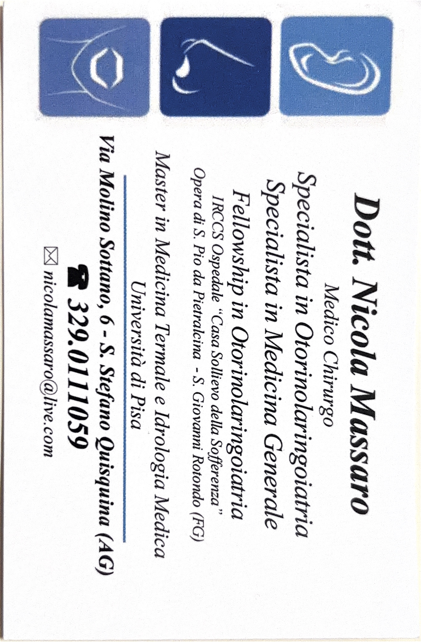 Logo Studio Medico Dott. Massaro Nicola – Otorinolaringoiatria
